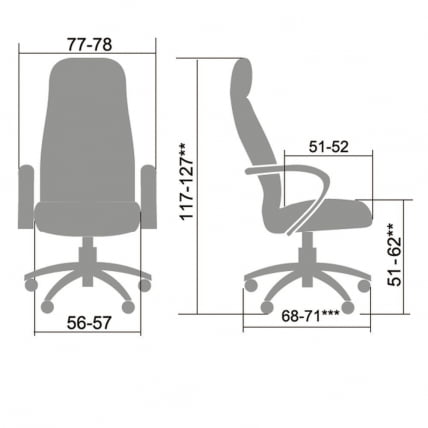 Кресло руководителя Metta LK-12 Pl 821 Черное_2