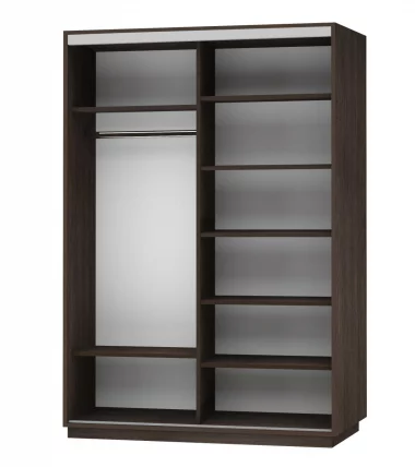 Шкаф-купе двухдверный Экспресс Дуо Элемент 1600х2400х Венге / 1600х2400h_1