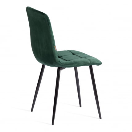 Стул CHILLY (mod. JSC-220) Велюр/металл , 44,5х52,5х88 см, dark green (темно-зеленый) HLR57 / черный_2