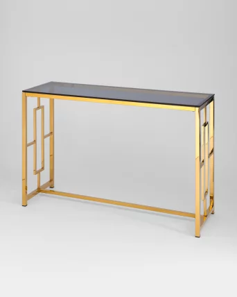 Консоль БРУКЛИН 120x40 Золото стекло smoke Консоль БРУКЛИН 120x40 Золото стекло smoke_1