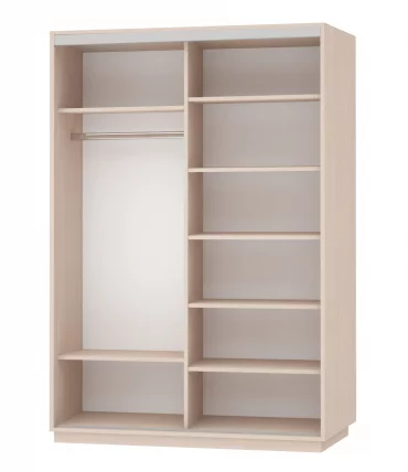 Шкаф-купе двухдверный Экспресс Дуо Экспенс 1600х2400h Белый снег_1