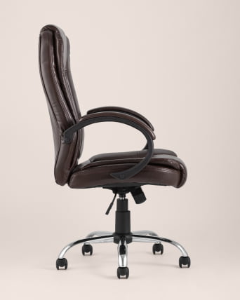 Компьютерное кресло ТопЧаирс Атлант экокожа Коричневое / TopChairs Atlant_3