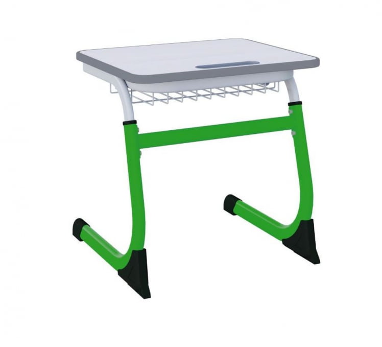 Парта одноместная регулируемая по высоте СМАРТЙ 600х500 (рост 5-7) Зеленый/Серый / SMARTY_0