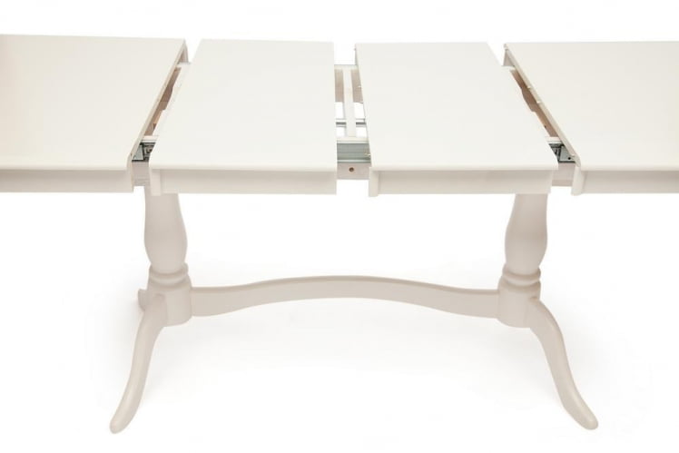 Стол раскладной Siena ( SA-T6EX2L ) дерево гевея/мдф, 150+35+35х80х75см, ivory white (слоновая кость 2-5)_3