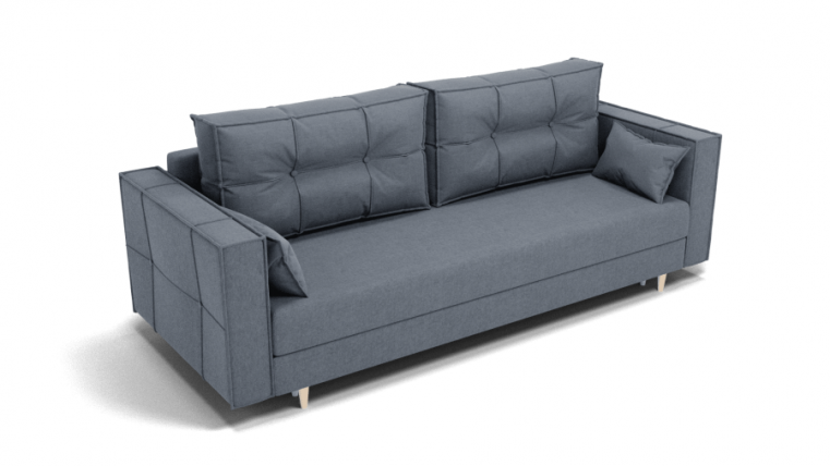 Диван Консул-1 НПБ (ЗР) Цвет фасада: Серый; Тип: Прямой; Материал фасада: Металл/Велюр_0