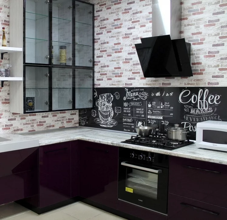 Глянцевый фартук (КОМПОЗИТ) КМ 33 / KM_2