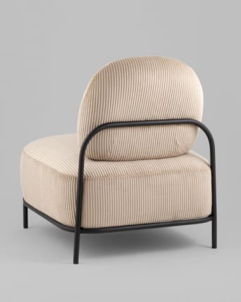 Кресло Стоун К велюр рельефный бежевый_5