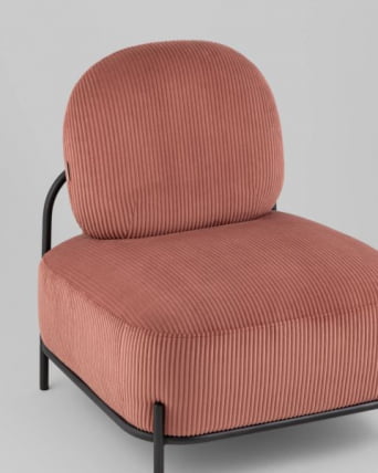 Кресло Стоун К велюр рельефный коралловый_2
