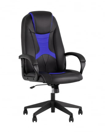 Геймерское кресло TopChairs ST-CYBER 8 черный/синий_0