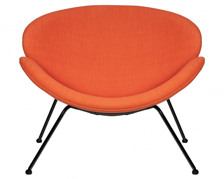 Кресло дизайнерское DOBRIN EMILY (оранжевая ткань AF, черное основания)_5