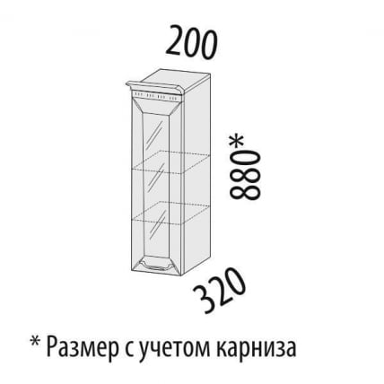 Шкаф кухонный (лев/прав) Оливия 72.19_1