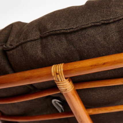 Кресло PAPASAN 23/01 W /с подушкой/ диаметр подушки 125 см, 115х101х104 см, Cognac (коньяк), ткань Коричневый, 3М7-147_4