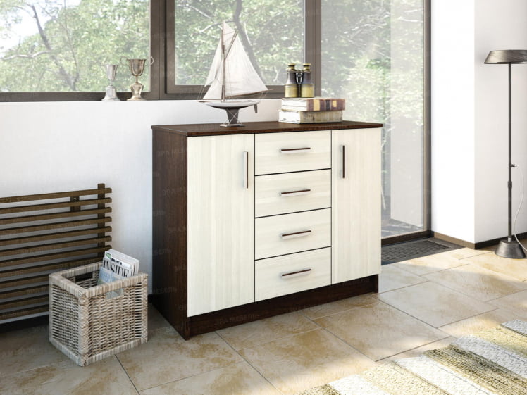 Комод к1000-2д Венге/Сосна Лоредо_0