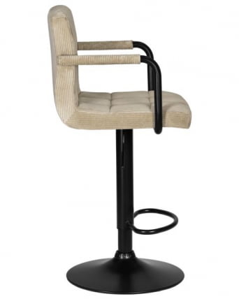 Стул барный ДОБРИН КРУГЕР АРМ БЛАCК (бежевый вельвет (ЛАР-Е2041-04)) 2 шт / DOBRIN KRUGER ARM BLACK (LAR-E2041-04))_3