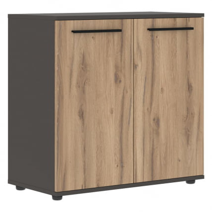 Шкаф с глухими малыми дверьми ЕДИС ЕЛCС 85.1 Дуб Денвер светлый Черный Мокко / EDIS ELCS_0