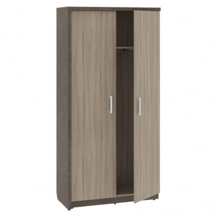 Шкаф/Гардероб с глухими дверьми левый WOOD&STONE СФ-534873 Бетон Чикаго темный Дрифтвуд_1