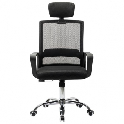 Кресло CROMEX (КРОМЕКС) Debut CH-697 ХРОМ сетка/ткань TW черное_8