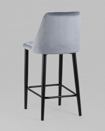 Стул полубарный Диего велюр Серый_5
