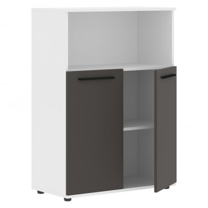 Шкаф с глухими малыми дверьми ЕДИС ЕМCС 85.3 Мокко Черный Белый / EDIS EMCS_1