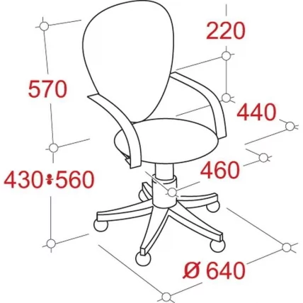 Кресло офисное EChair-201 PJP 568339 Серое_1