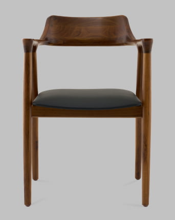 Стул Вудримини каркас дерево цвет темный орех экокожа черный_2