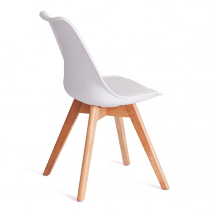 Стул TULIP (mod. 73-1) дерево/пластик/экокожа, 47,5x55x80 см, белый_2