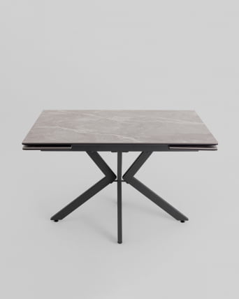 Стол раскладной Мармер 120-180*80*76 см керамика антрацит / Marmer_4