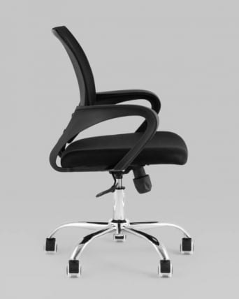 Кресло офисное TopChairs Simple New черный спинка сетка_2