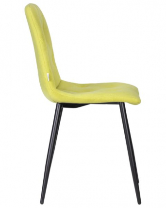 Стул обеденный ДОБРИН CХИЛЛЙ РОМБО (Лайм Симпле 14, основание черное) 4 шт / DOBRIN CHILLY ROMBO Simple_3