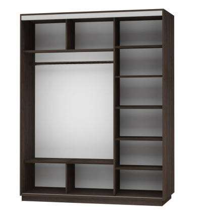 Шкаф-купе трехдверный Экспресс Трио Элемент 1800х2200х Дуб венге / 1800х2200h_1