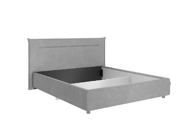 Кровать 1.6 Альба КМ1.6-16 графит (велюр)_4