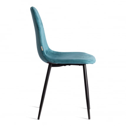 Стул BREEZE (mod. JSC-58) Велюр/металл , 44 х 53 х 86 см, light blue (светло-синий) HLR60 / черный_1