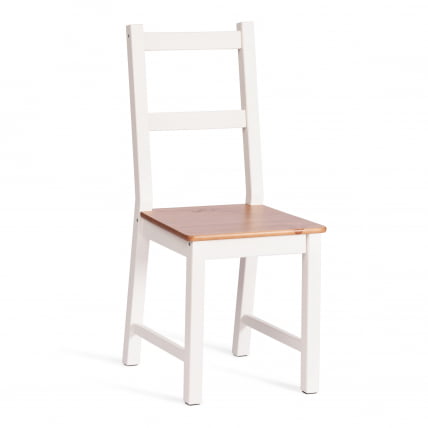 Обеденный комплект Соната (стол + 4 стула) / Sonata dining set массив сосны, стол: 120х75х73см стул :41х50х95см, антик/белый_2