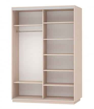 Шкаф-купе двухдверный Экспресс Дуо Элемент 1600х2400х Белый снег / 1600х2400h_1