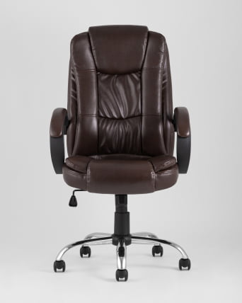 Компьютерное кресло ТопЧаирс Атлант экокожа Коричневое / TopChairs Atlant_2