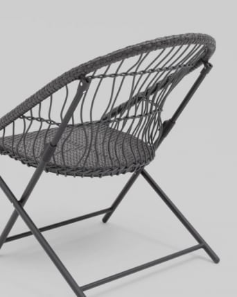 Комплект складной мебели для сада Солей темно-серый / Soley_1