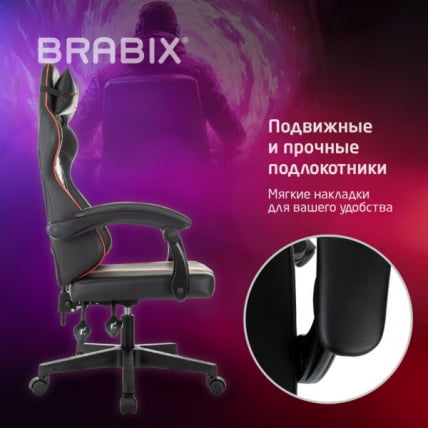 Кресло компьютерное BRABIX Shooter GM-123, 2 подушки, экокожа, черное/красное Кресло компьютерное BRABIX Shooter GM-123, 2 подушки, экокожа, черное/красное_13