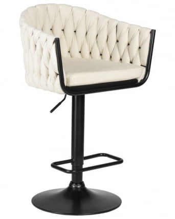 Стул барный DOBRIN LEON (кремовая ткань (LAR 275-33)) 2 шт_1