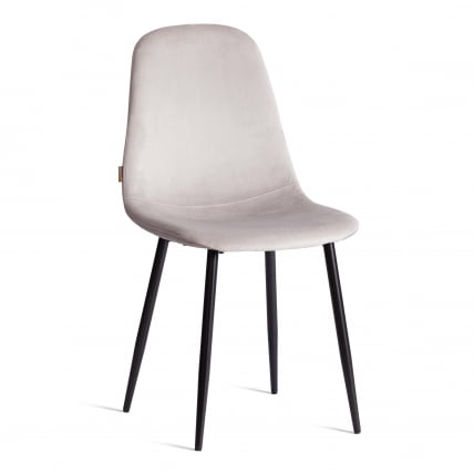 Стул BREEZE (mod. JSC-58) Велюр/металл , 44 х 53 х 86 см, Light grey (светло-серый) HLR14 / черный_0