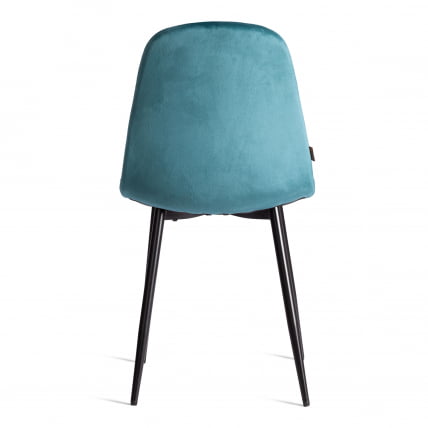 Стул BREEZE (mod. JSC-58) Велюр/металл , 44 х 53 х 86 см, light blue (светло-синий) HLR60 / черный_3