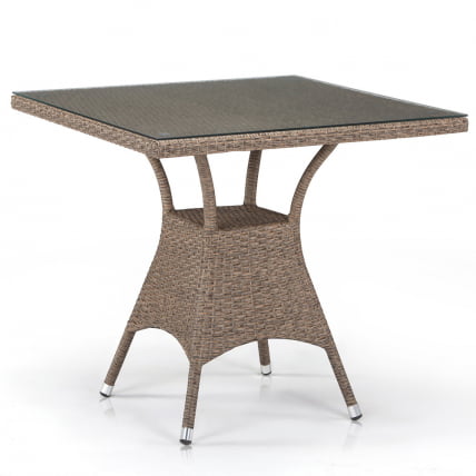 Плетеный стол T197BT-W56-80x80 Light brown_0