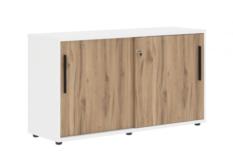 Шкаф с дверьми-купе EDIS ELC 1343 Дуб Денвер светлый Черный Белый_0