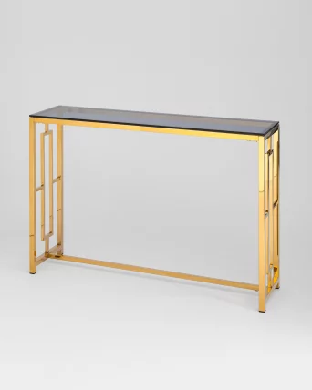 Консоль БРУКЛИН 115x30 Золото стекло smoke Консоль БРУКЛИН 115x30 Золото стекло smoke_1