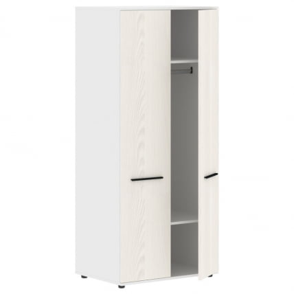 Гардероб ЕДИС ЕCВС 85 Ясень Траун Черный Белый / EDIS ECWS_1