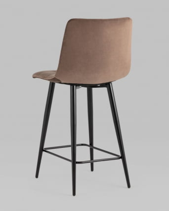 Стул полубарный Джанго 60 см велюр Коричневый_4