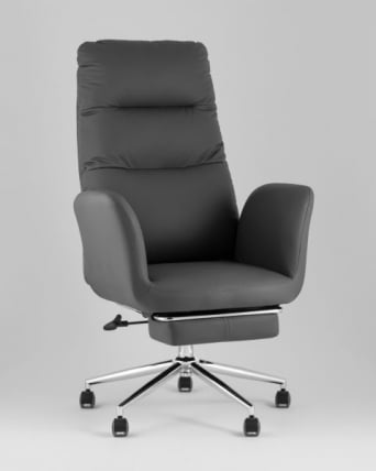 Кресло руководителя ТопЧаирс Солид НC с оттоманкой серый / TopChairs Solid NC_0