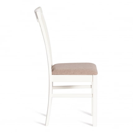 Стул Гермес/ Hermes дерево гевея, 43х49х94см, Ivory white, ткань серая (TM-164)_1