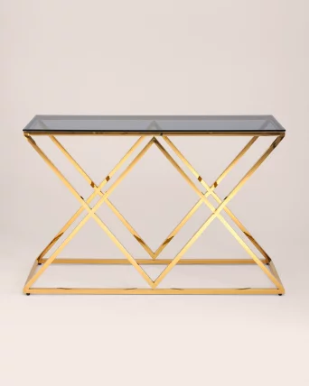 Консоль ИНСИГНИЯ 120x40 Золото стекло smoke Консоль ИНСИГНИЯ 120x40 Золото стекло smoke_2