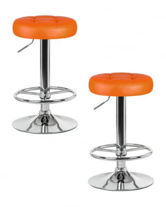 Табурет барный DOBRIN BRUNO (оранжевый) 2 шт_0