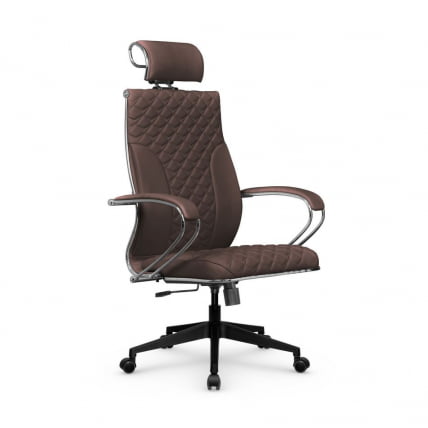 Кресло руководителя Metta L 2c 44C/K116 Infinity Easy Clean (MPES) Комплект 6 Темно-коричневое_0